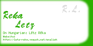 reka letz business card